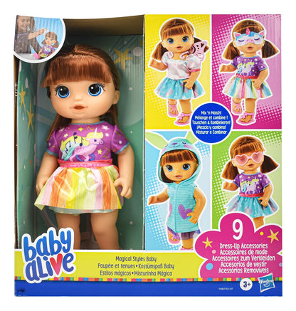 Baby Alive Estilos Magicos Muñeca Castaña 32cm Hasbro