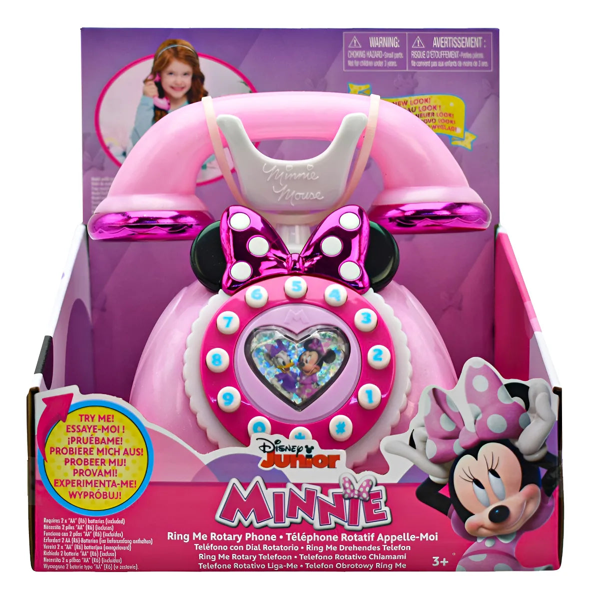 Disney Junior Minnie Telefono Con Dial Rotatorio Just Play Rosa