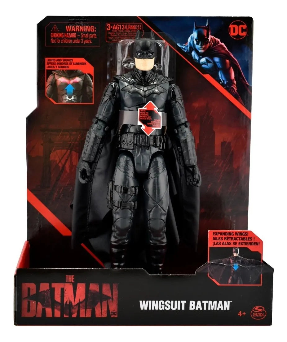 Batman Traje De Alas Figura 30 Cm Luz Y Sonido Spin Master