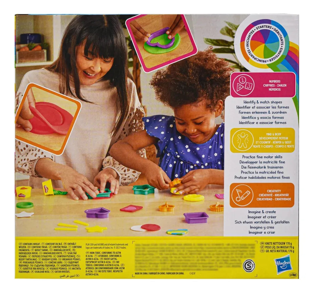 Play Doh Formas 6 Botes Y 9 Moldes 170g Pack 4 Sets Hasbro Multicolor