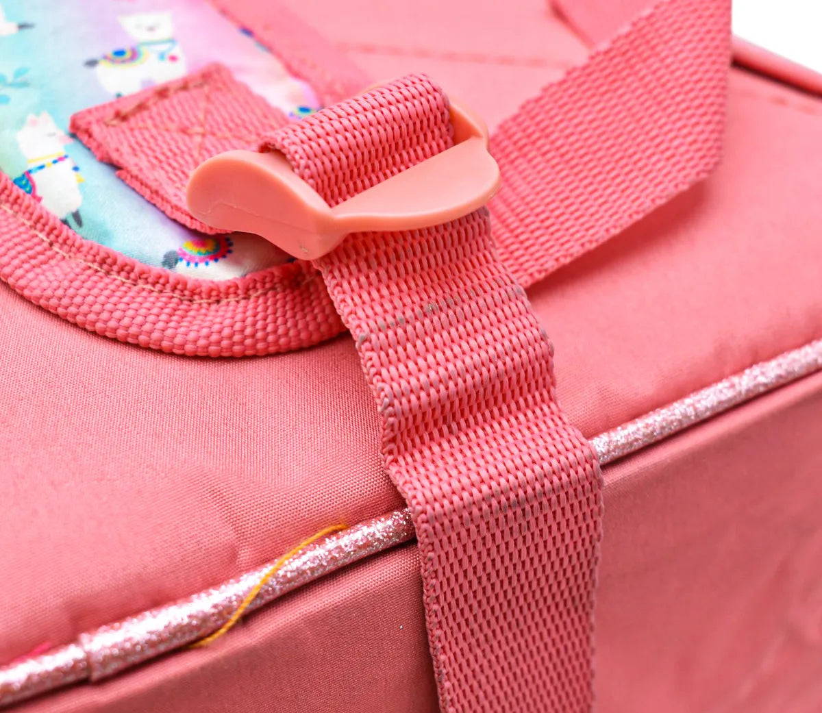 Mochila Kit 3 Pz Llama Smile Primaria Ll20bpi06 Detalle Rosa 3d