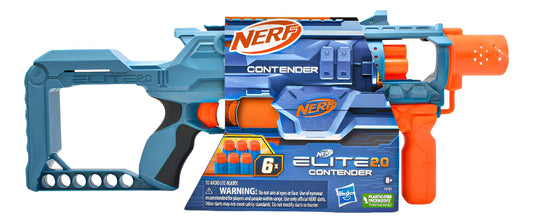 Nerf Elite 2.0 Contender 6 Dardos Hasbro Da Azul