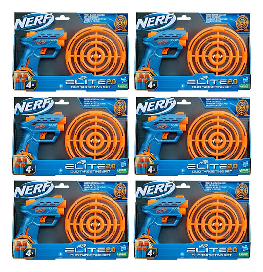 Nerf Elite 2.0 Duo Targeting Set 4 Dardos Pack 6 Pz Hasbro Azul