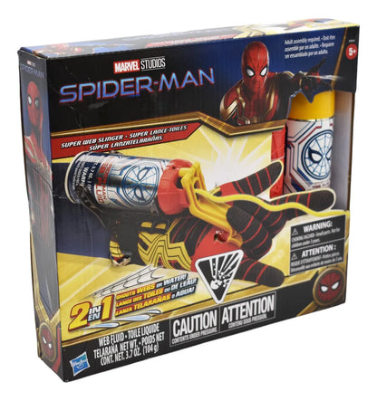 Spider Man Guante Lanzador Telaraña Y Agua 2 En 1 Hasbro Da Negro/rojo