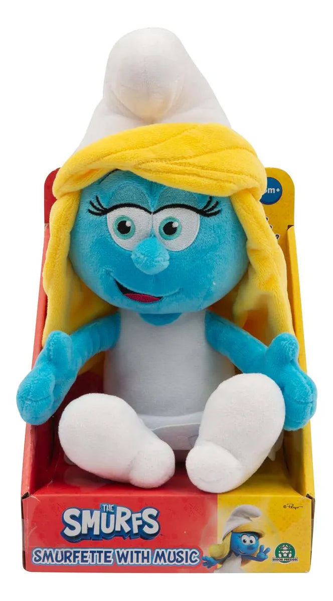 Los Pitufos Peluche Pitufina Con Sonido 30cm Famosa Cf Multicolor