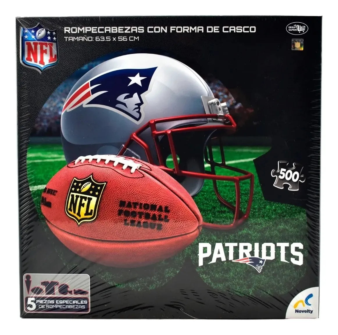 Rompecabezas Nfl Casco Pack 2 Modelos 1000 Pz Novelty