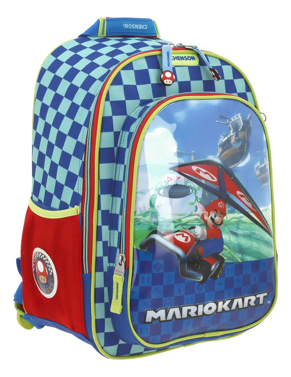 Mochila Mariokart Mario Glider Estampado Mb66135 Primaria Chenson Color Multicolor