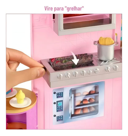 Barbie Restaurante Con Muñeca Cook 'n Grill Mattel Hbb91