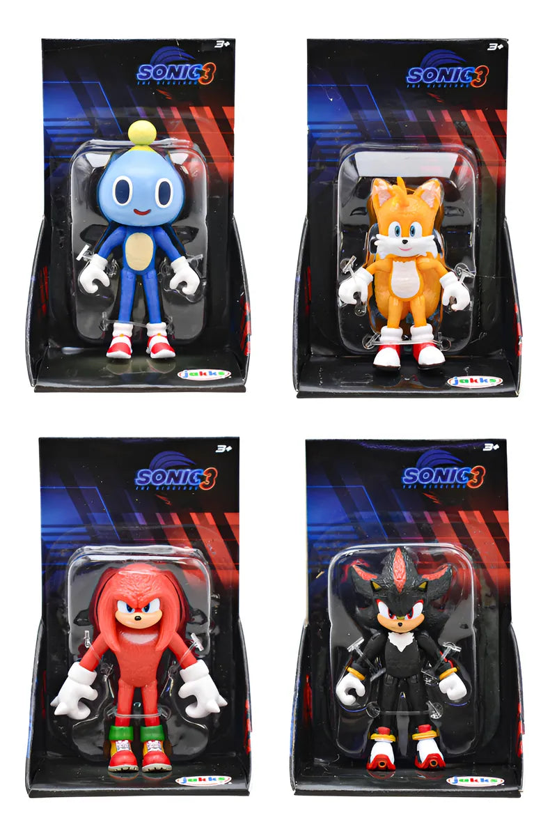 Sonic 3 Pack 4 Figuras Articulada 6 Cm Jakks Pacific