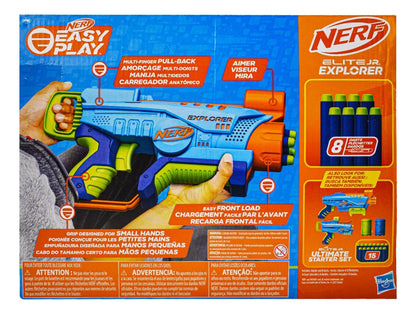 Nerf Easy Play Elite Jr Explorer 8 Dardos Pack 4 Pz Hasbro Azul/verde