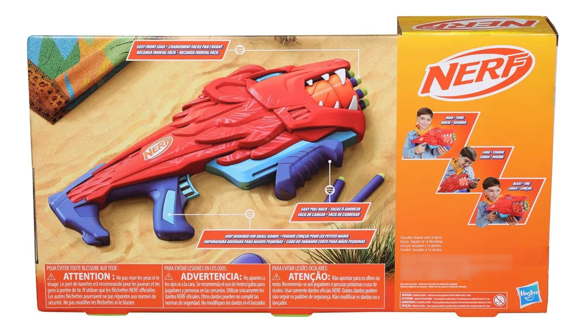 Nerf Wild Lionfury 16 Dardos Hasbro Naranja