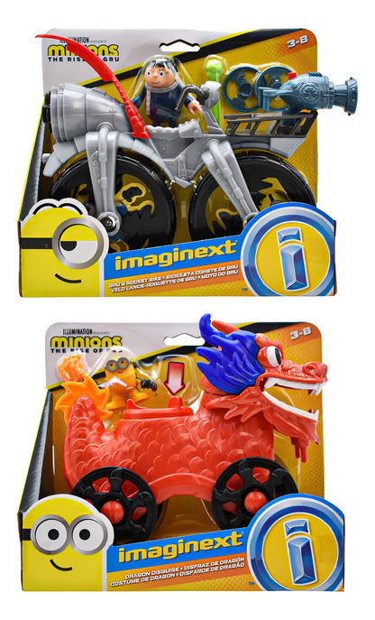 Minions The Rise Of Gru Pack 2 Vehiculos Y Figura Imaginext Multicolor