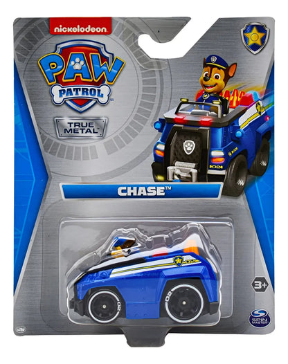 Paw Patrol Chase Ruedas Blancas Metal True 7 Cm Spin Master Azul