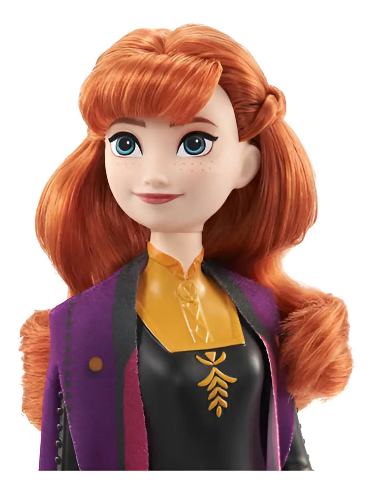 Disney Frozen Anna Vestido Negro Muñeca 29cm Mattel