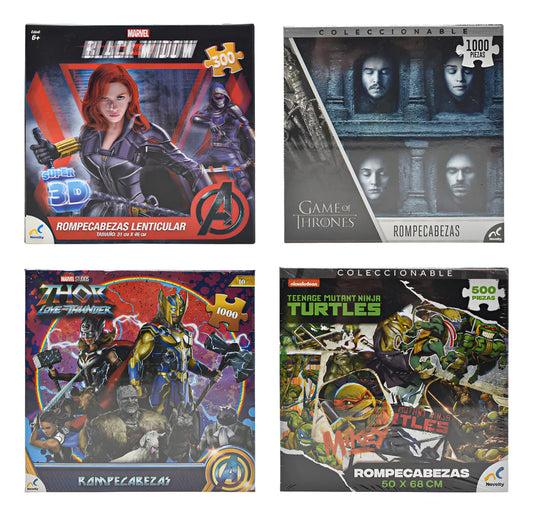 Rompecabezas Surtido Pack 4 Series 2800 Pz Novelty