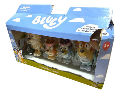 Bluey Wedding Time Tiempo De Boda Set 4 Figuras Moose Cf