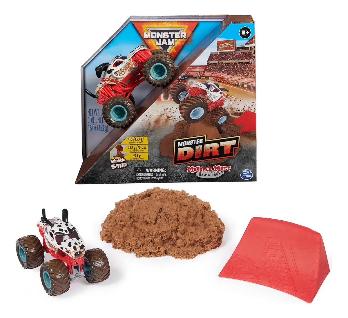 Monster Jam Dirt Pack Son Uva Y Monster Mutt Spin Master Azul
