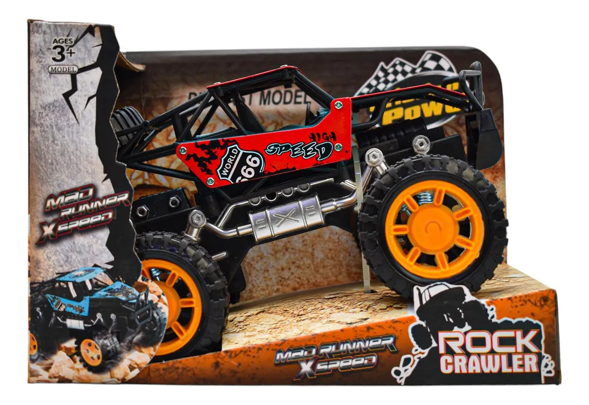 Mad Runner Pack 2 Vehiculos Rock Crawler Z160 Rock Crawler Rojo/azul