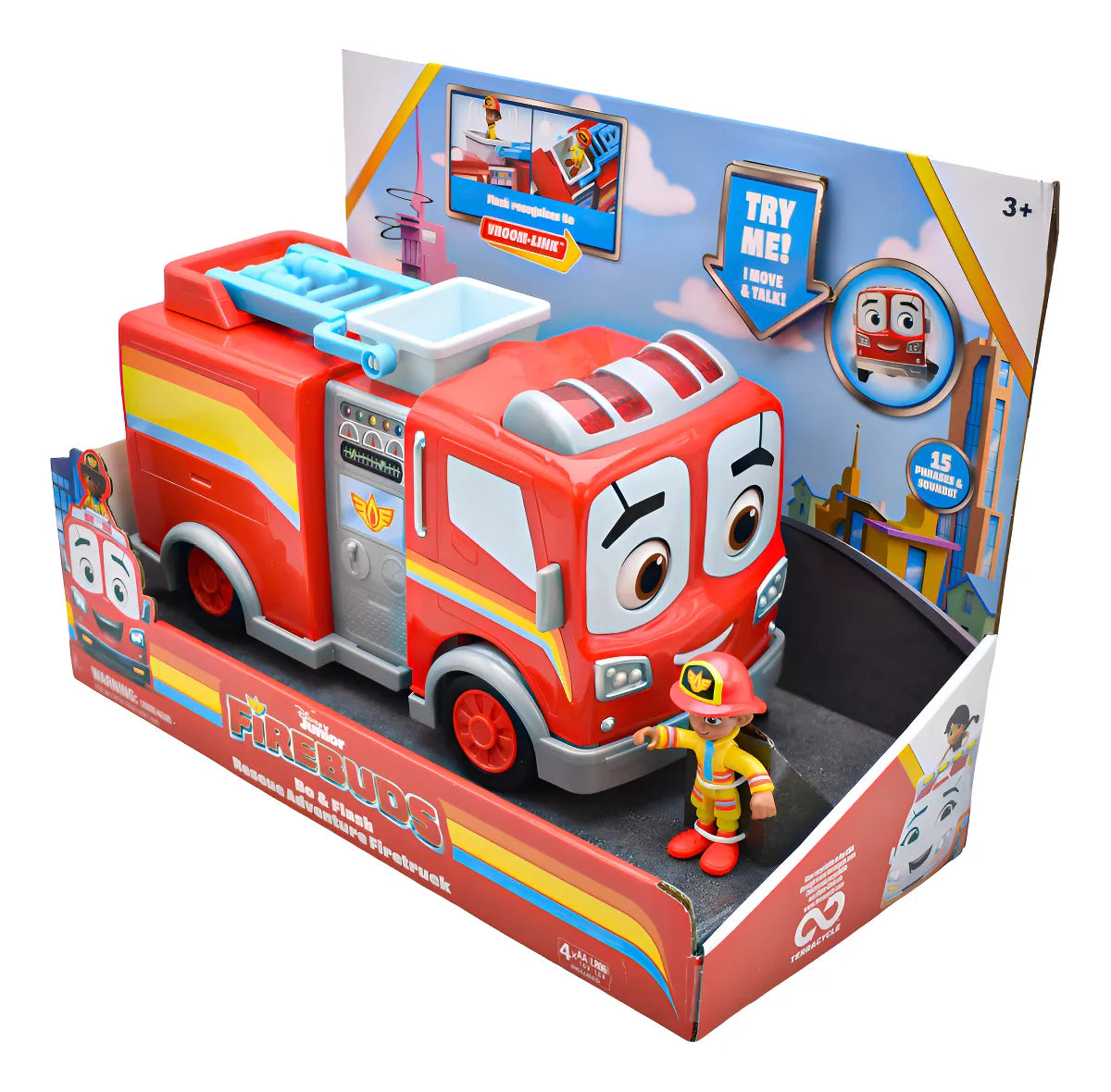 Disney Firebuds Bo Y Flash Rescue Luz Y Sonidos Spin Master Color Rojo