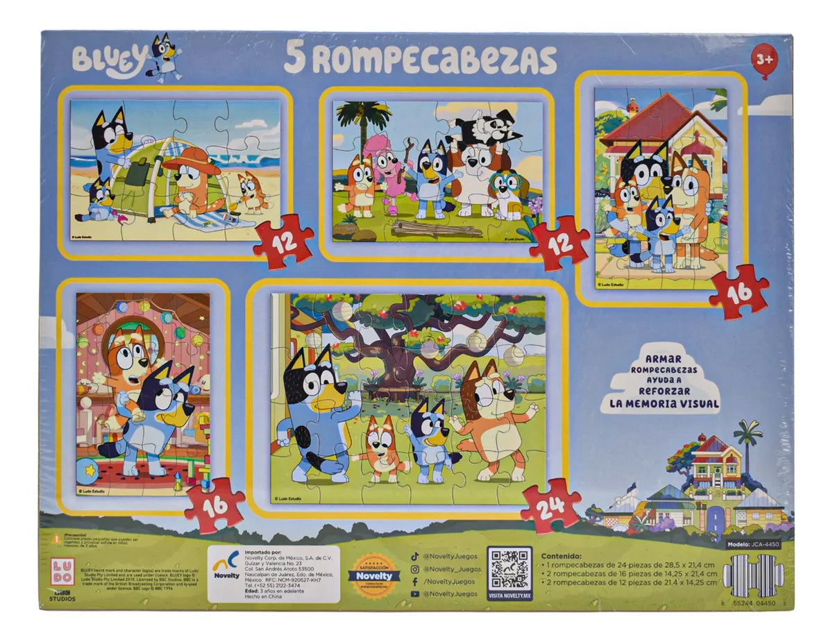 Bluey Pack 3 Sets De Rompecabezas Novelty