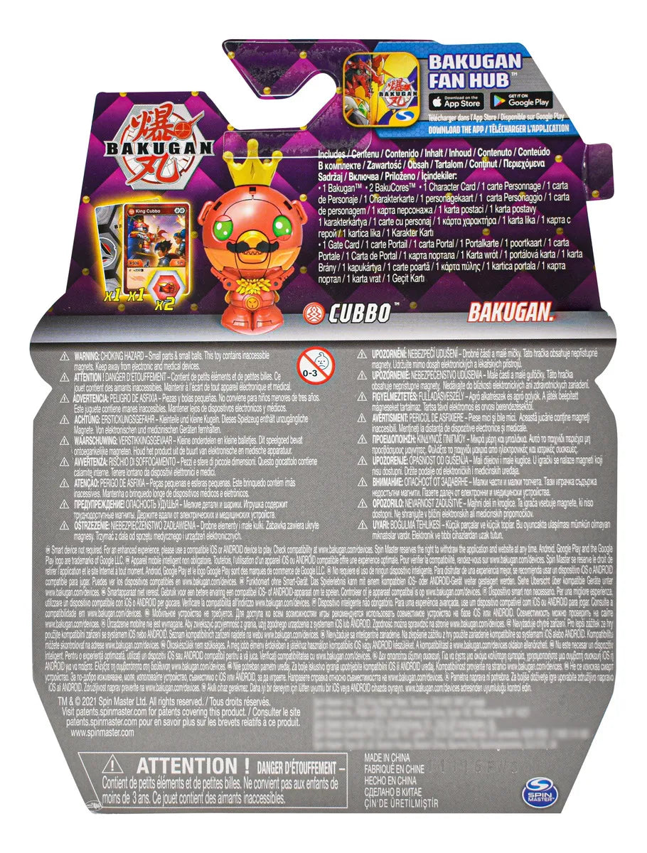 Bakugan Cubbo Rey Rojo B500 6cm Spin Master
