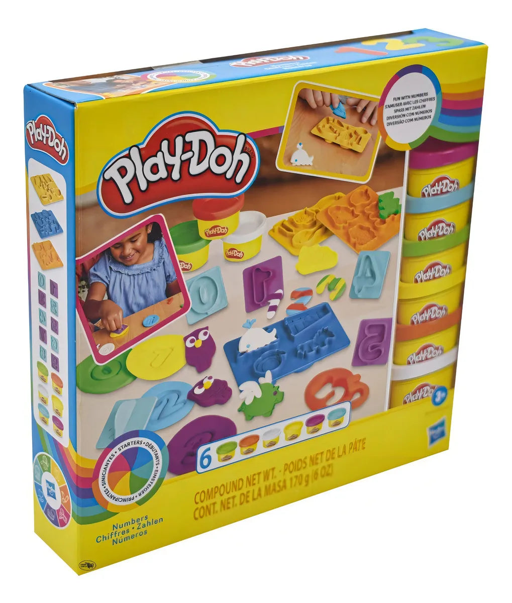 Set de Play Doh Números y Figuras con 6 Botes de Masas