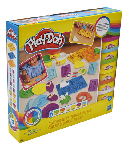 Set de Play Doh Números y Figuras con 6 Botes de Masas