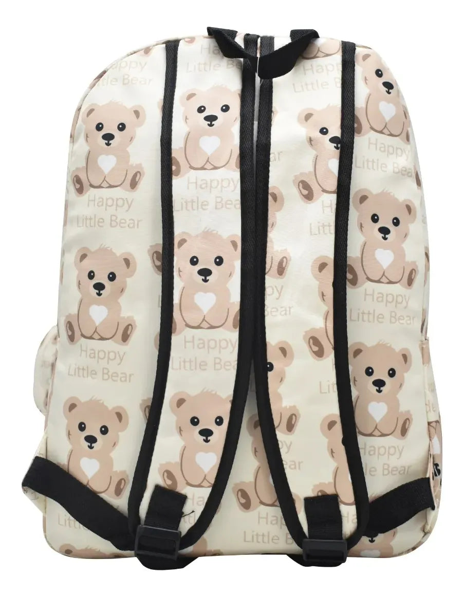 Mochila Kit 3 Piezas Little Bear Primaria Ll23bjm059 Beige Estampado