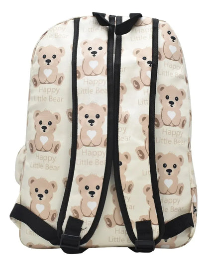Mochila Kit 3 Piezas Little Bear Primaria Ll23bjm059 Beige Estampado