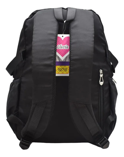 Mochila Play It Cool Fashion Con Porta Laptop Lisa Negra Primaria Ll23bpt09-86 Lluvia