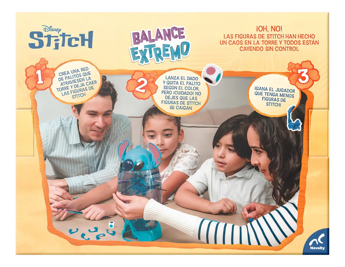 Juego de Mesa Stitch Balance Extremo Original Novelty | Desafío de Equilibrio Divertido para Niños y Fans de Disney