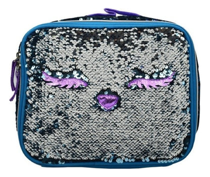 Lonchera Lluvia Ll19lbi02 Lentejuela Color Azul - 12cm X 21cm