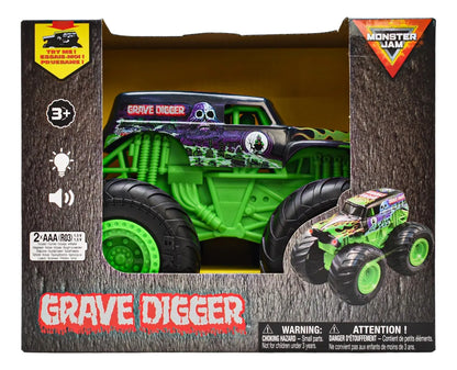 Monster Jam Grave Digger Luces Y Sonidos 1:24 Spin Master Grave Digger Verde