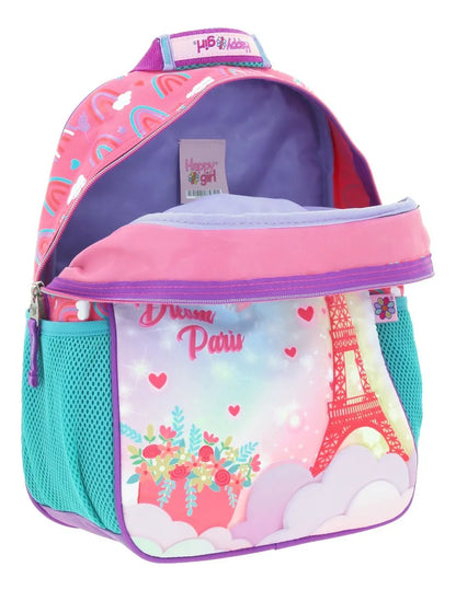 Mochila Chica Chenson Preescolar Happy Girl Paris Hg65880-p Color Rosa