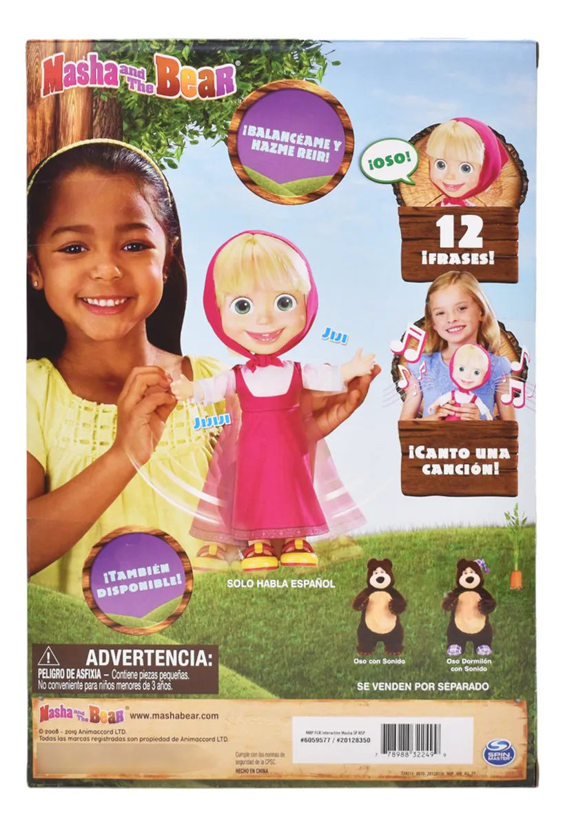Masha and the Bear 28 cm Talks 12 Phrases Spin Master