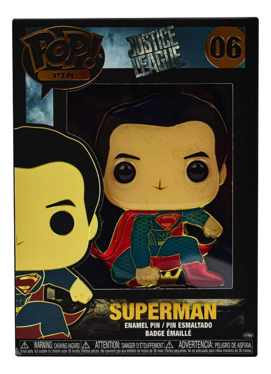Liga De La Justicia Superman #06 Esmaltado Pin Funko Pop