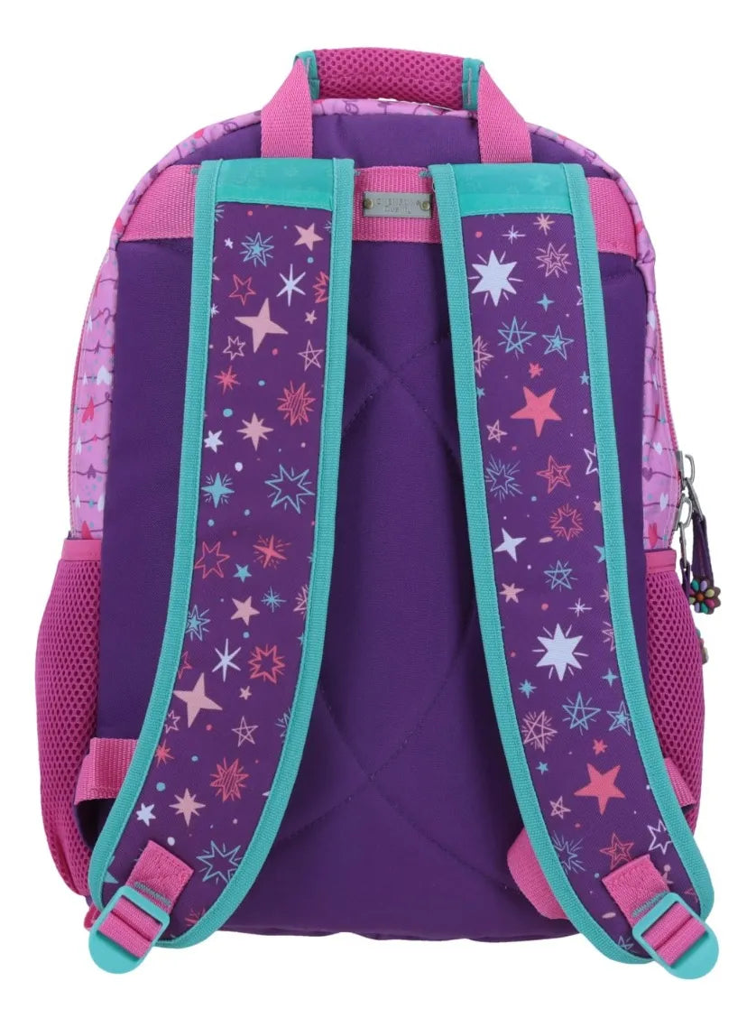 Mochila Grande Chenson Primaria Happy Girl Porta Tablet Color Violeta