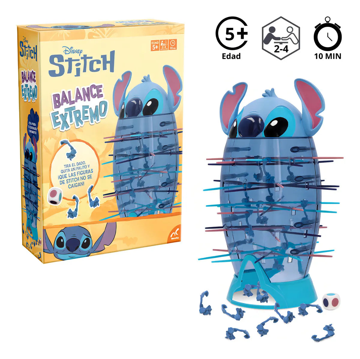 Juego de Mesa Stitch Balance Extremo Original Novelty | Desafío de Equilibrio Divertido para Niños y Fans de Disney
