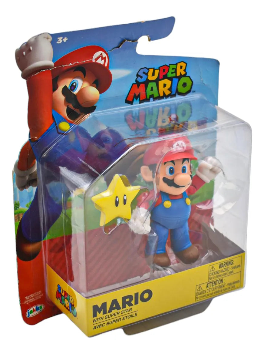 Super Mario Con Superestrella Figura 10 Cm Jakks Pacific Da