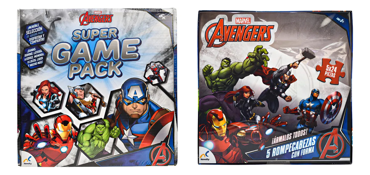 Marvel Avengers 5 Rompecabezas Y Super Game Pack Novelty