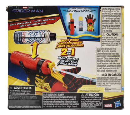 Spider Man Guante Lanzador Telaraña Y Agua 2 En 1 Hasbro Da Negro/rojo