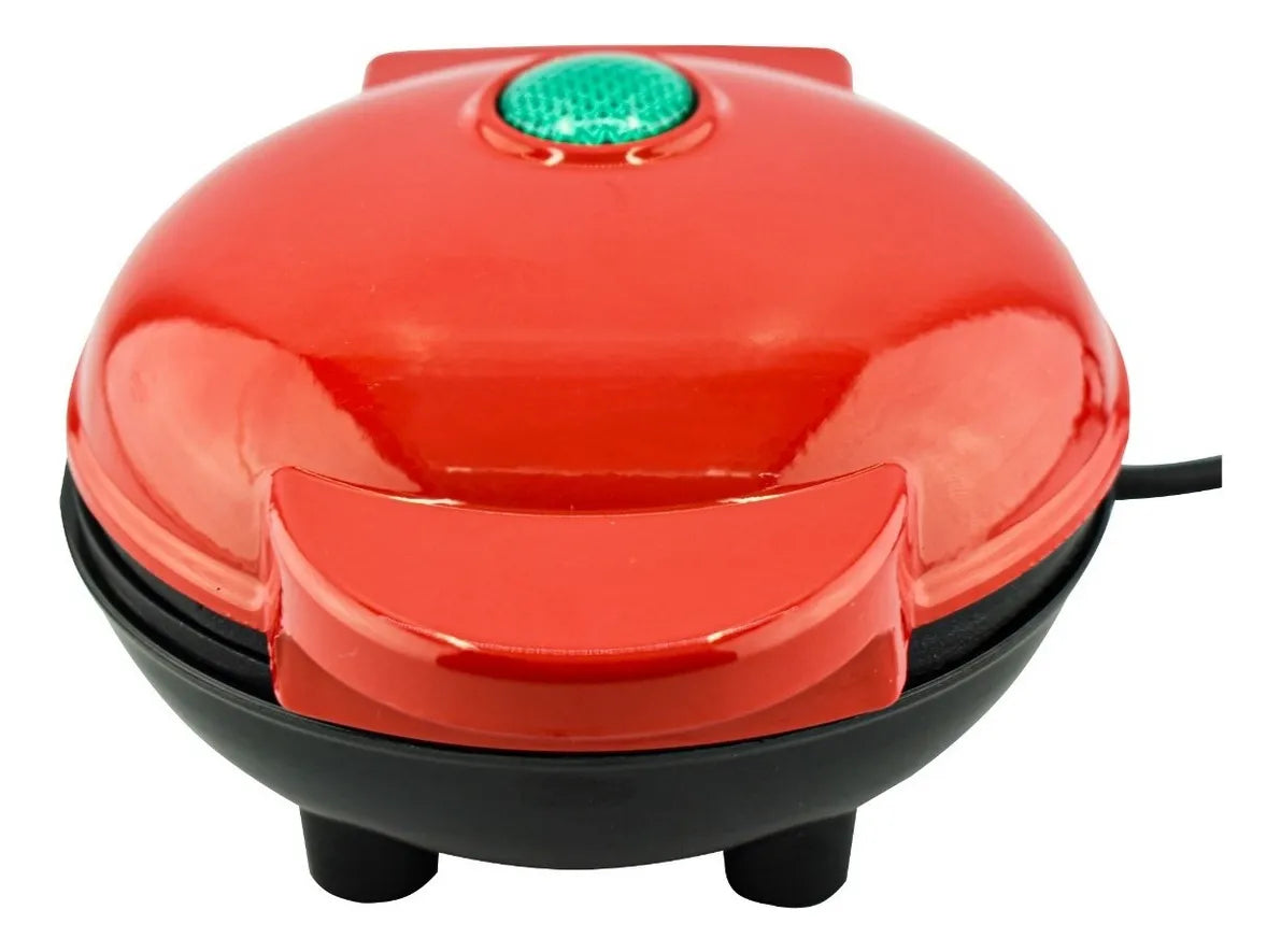 Wafflera Mini Roja 350 W Antiadherente Inoxidable Pack 2 Rojo