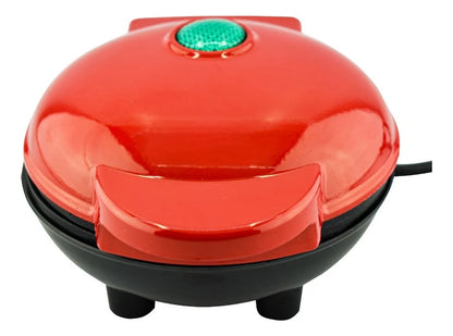Wafflera Mini Roja 350 W Antiadherente Inoxidable Pack 2 Rojo