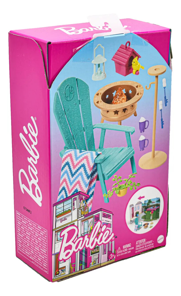 Barbie Decoracion Con Muebles Pack 3 Pzas Hjv32 Mattel