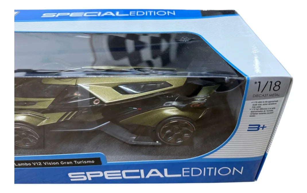Lambo V12 Vision Gran Turismo Escala 1:18 Maisto Cf Dorado Oscuro