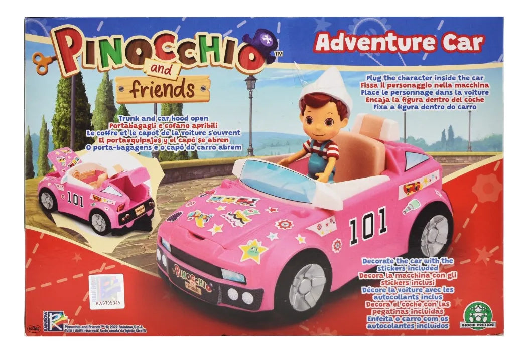 Pinocchio And Friends Car Adventure With Pink Giochi Preziosi Figure
