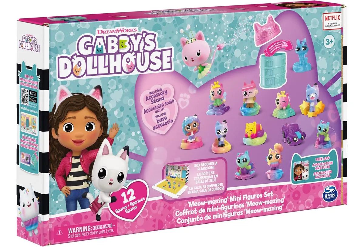 Gabbys Dollhouse Set Juego Adornos Y Meow Mazing Spin Master