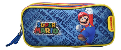Chenson Mario Party Primary Backpack and Pencil Case with 3D Blue Detail