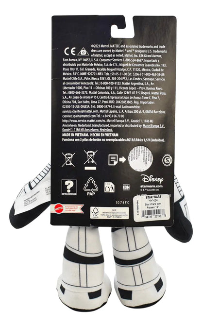Star Wars Pack Peluche Trooper Y Vader Con Sonidos Mattel Blanco/negro