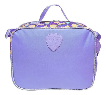 Mochila Lonchera Lapicera Gato Lentejuela Reversible Wilys Violeta